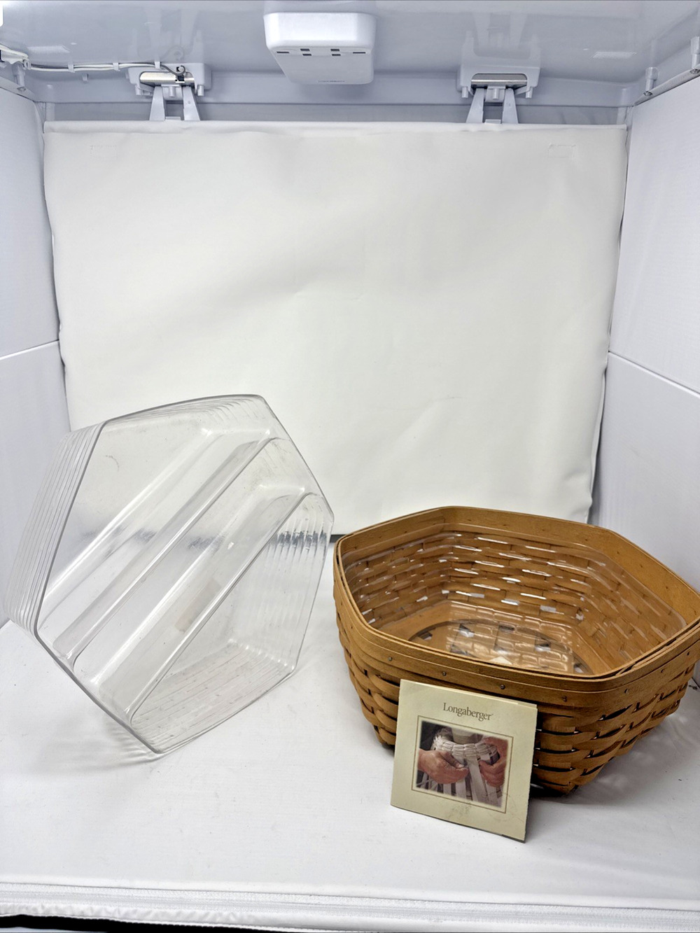 2003 Longaberger Hexagonal Generations Protector and 3 Way Plastic Liner